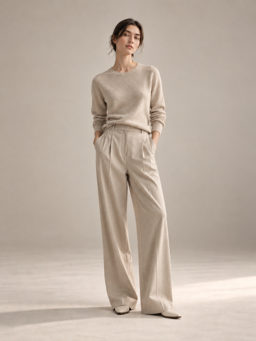 Oat Fine Knit Sweater